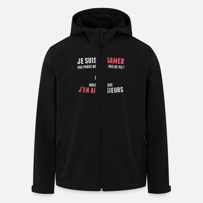 gamer plusieurs vie noir - Veste softshell homme en polyester recyclé Stanley/Stella - noir
