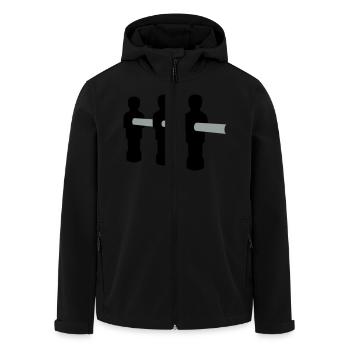 Kicker - Recycelte Männer Softshell-Jacke von Stanley/Stella - Schwarz - Vorne - AI Model Male 185 light (185cm)