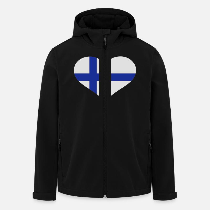 Finnland - Recycelte Männer Softshell-Jacke von Stanley/Stella - Schwarz