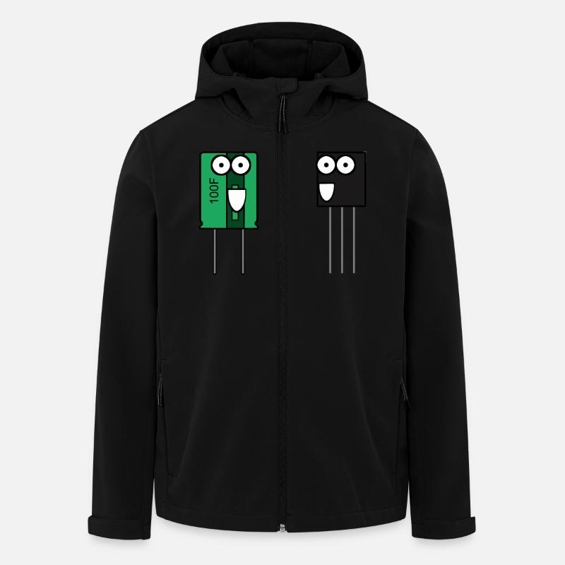 Kondensator & Transistor - Recycelte Männer Softshell-Jacke von Stanley/Stella - Schwarz