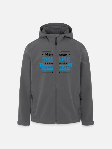 Nur auf den Campingplatz - Recycelte Männer Softshell-Jacke von Stanley/Stella - Schwarz