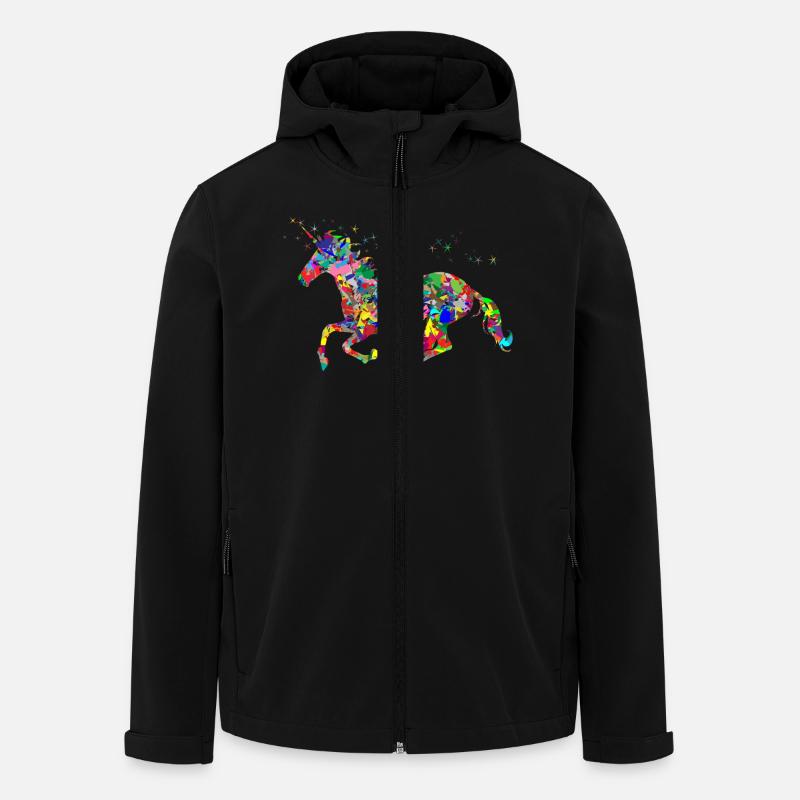 einhorn51 - Recycelte Männer Softshell-Jacke von Stanley/Stella - Schwarz