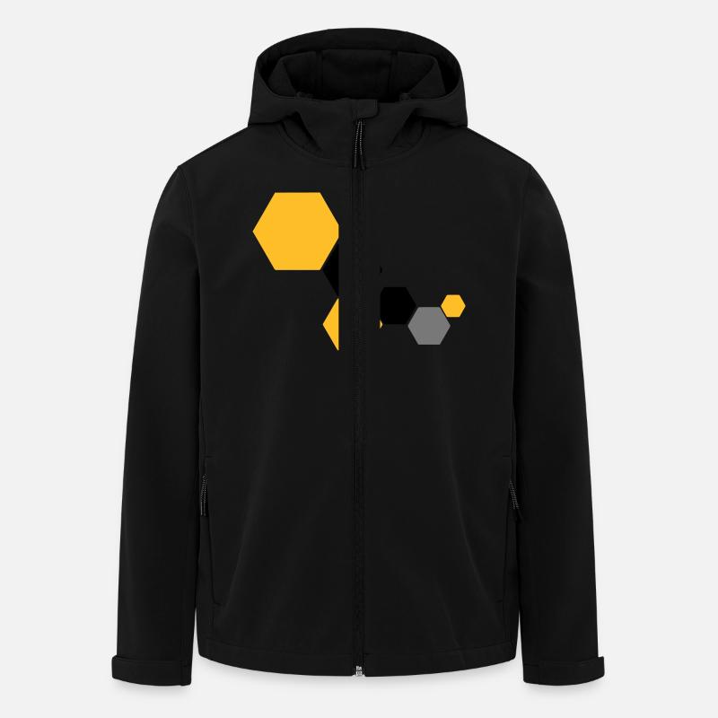 Waben 6 - Recycelte Männer Softshell-Jacke von Stanley/Stella - Schwarz