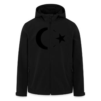 Turkey Crescent Star (Türkiye Cumhuriyeti) - Men’s Recycled Softshell Jacket by Stanley/Stella - black - Front - AI Model Male 185 light (185cm)