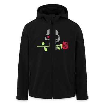 death_rose_092011_a_3c - Veste softshell homme en polyester recyclé Stanley/Stella - noir - Devant - AI Model Male 185 light (185cm)
