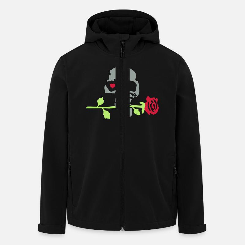 death_rose_092011_a_3c - Men’s Recycled Softshell Jacket by Stanley/Stella - black
