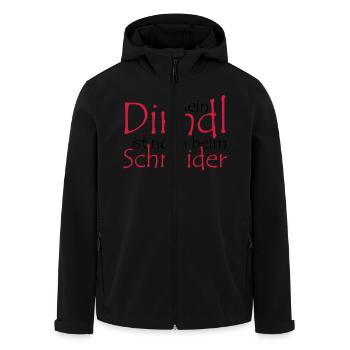 My Dirndl is still at the tailor - Men’s Recycled Softshell Jacket by Stanley/Stella - black - Front - AI Model Male 185 light (185cm)