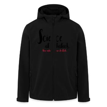 Science ist fantastisch - Recycelte Männer Softshell-Jacke von Stanley/Stella - Schwarz - Vorne - AI Model Male 185 light (185cm)