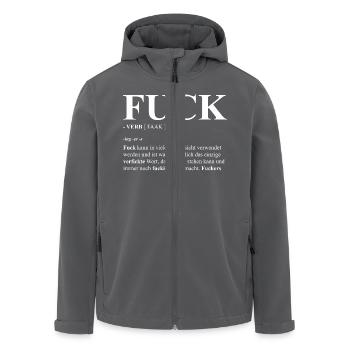 Fuck Verb - Recycelte Männer Softshell-Jacke von Stanley/Stella - Schwarz - Vorne - AI Model Male 185 light (185cm)