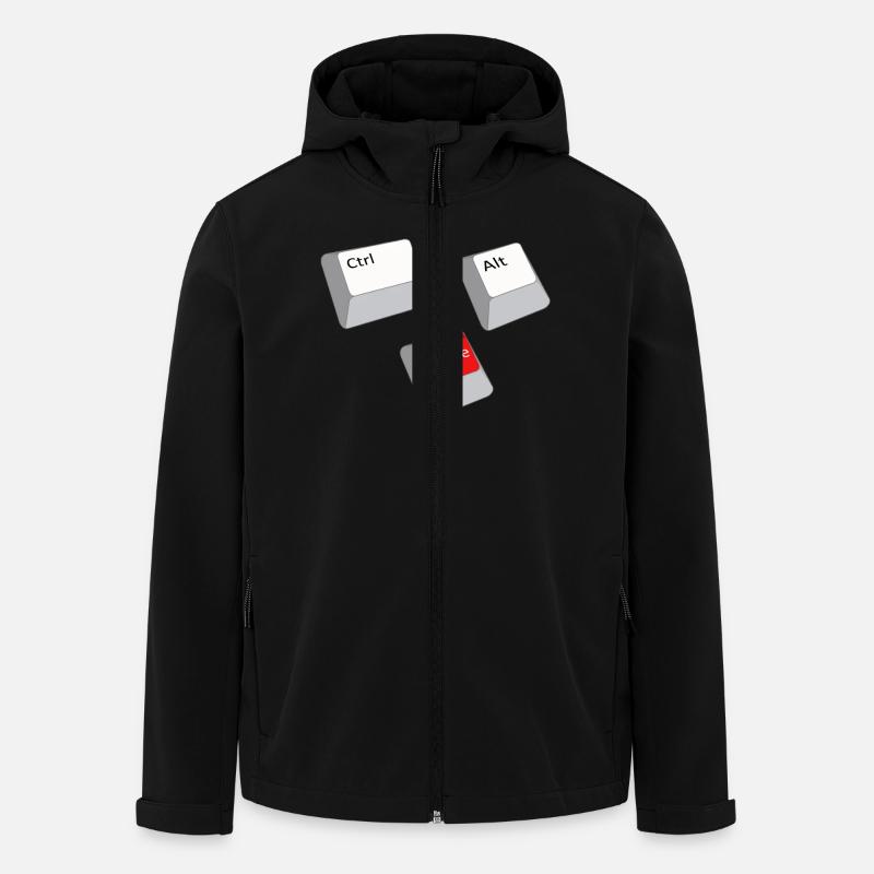 cntrl alt delete - Men’s Recycled Softshell Jacket by Stanley/Stella - black