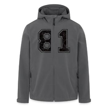 Paie 81 in Grunge Look - Men’s Recycled Softshell Jacket by Stanley/Stella - black - Front - AI Model Male 185 light (185cm)
