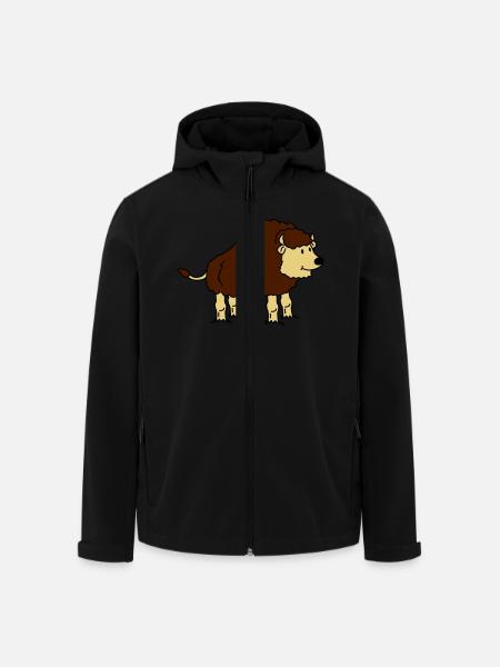bison - Men’s Recycled Softshell Jacket by Stanley/Stella - black