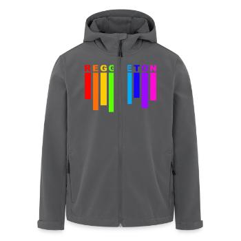 reggaeton rainbow - Recycelte Männer Softshell-Jacke von Stanley/Stella - Schwarz - Vorne - AI Model Male 185 light (185cm)