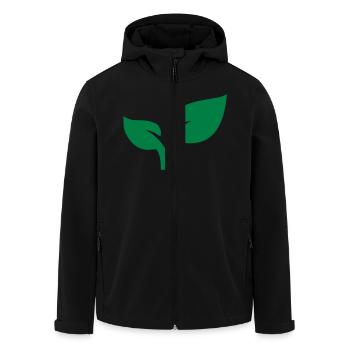 Pflanze - Recycelte Männer Softshell-Jacke von Stanley/Stella - Schwarz - Vorne - AI Model Male 185 light (185cm)
