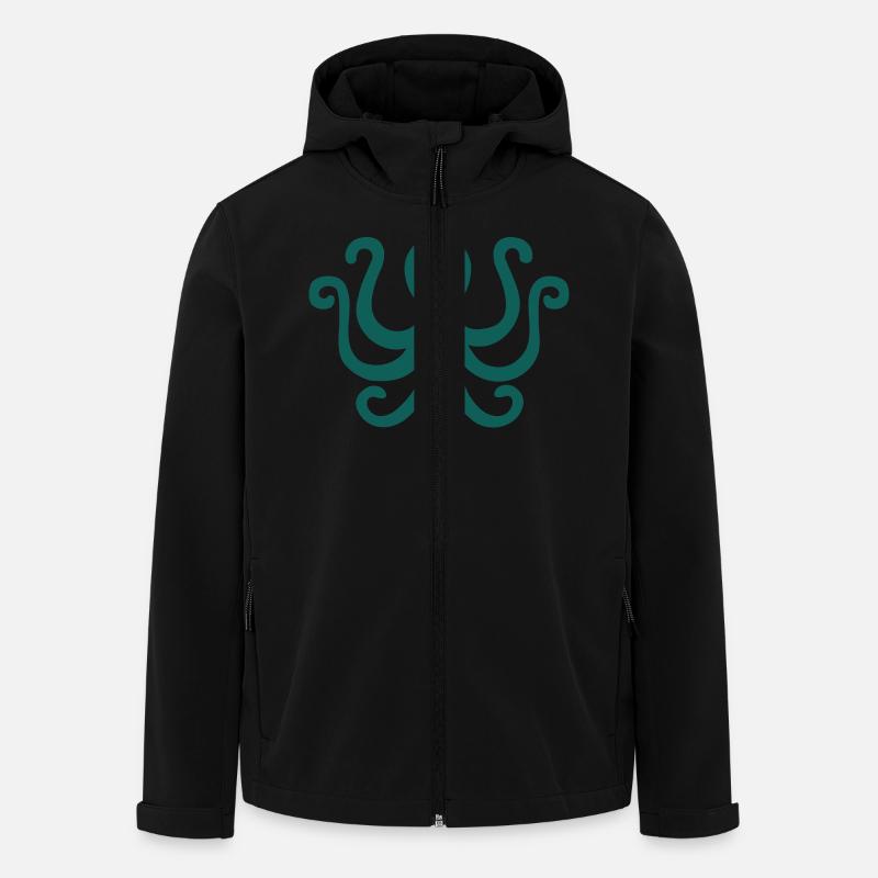 Krake - Recycelte Männer Softshell-Jacke von Stanley/Stella - Schwarz