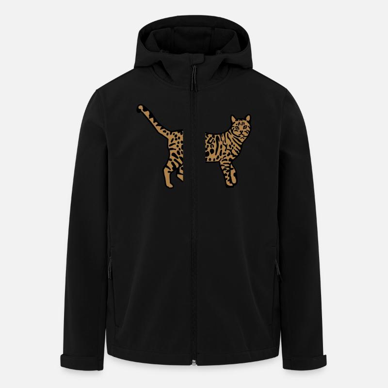 Chat - Veste softshell homme en polyester recyclé Stanley/Stella - noir