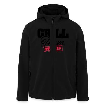 grill_team_member_su2 - Recycelte Männer Softshell-Jacke von Stanley/Stella - Schwarz - Vorne - AI Model Male 185 light (185cm)