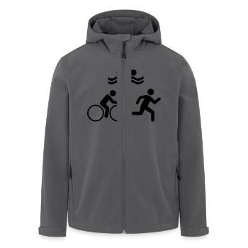 Triathlon - Veste softshell homme en polyester recyclé Stanley/Stella - noir - Devant - AI Model Male 185 light (185cm)