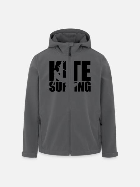 Kitesurfing - Recycelte Männer Softshell-Jacke von Stanley/Stella - Schwarz