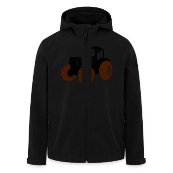 traktor - Recycelte Männer Softshell-Jacke von Stanley/Stella - Schwarz - Vorne - AI Model Male 185 light (185cm)