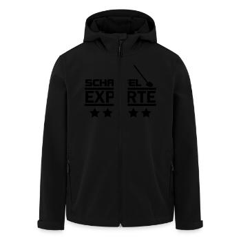 schaufel experte - Recycelte Männer Softshell-Jacke von Stanley/Stella - Schwarz - Vorne - AI Model Male 185 light (185cm)