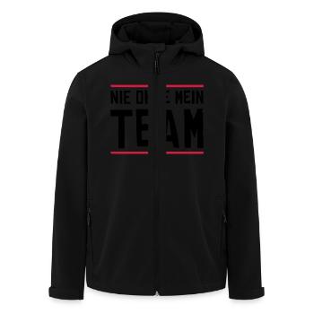 nie ohne mein team - Recycelte Männer Softshell-Jacke von Stanley/Stella - Schwarz - Vorne - AI Model Male 185 light (185cm)