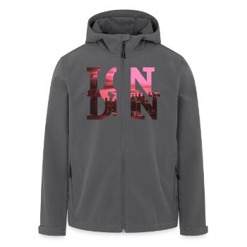 LONDON - Veste softshell homme en polyester recyclé Stanley/Stella - noir - Devant - AI Model Male 185 light (185cm)