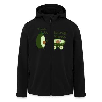 Avocado as a walking mom - Men’s Recycled Softshell Jacket by Stanley/Stella - black - Front - AI Model Male 185 light (185cm)