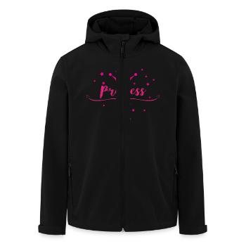 Princess, Crown, Hearts, Love, Christmas, Birthday - Recycelte Männer Softshell-Jacke von Stanley/Stella - Schwarz - Vorne - AI Model Male 185 light (185cm)