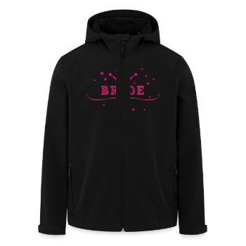 Bride, Wedding, Pink, Crowns, Hen Nights, Marry - Men’s Recycled Softshell Jacket by Stanley/Stella - black - Front - AI Model Male 185 light (185cm)