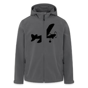 Fahrzeug - Sportflugzeug - Recycelte Männer Softshell-Jacke von Stanley/Stella - Schwarz - Vorne - AI Model Male 185 light (185cm)
