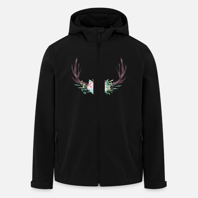 wreath_77A - Men’s Recycled Softshell Jacket by Stanley/Stella - black