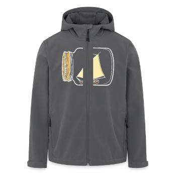 Voilier, Marin, Nautique, Côte, Yacht, Bateau - Veste softshell homme en polyester recyclé Stanley/Stella - noir - Devant - AI Model Male 185 light (185cm)