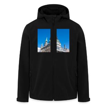 Chapelle Notre-Dame de Bon Secours, Montréal, Québec - Veste softshell homme en polyester recyclé Stanley/Stella - noir - Devant - AI Model Male 185 light (185cm)
