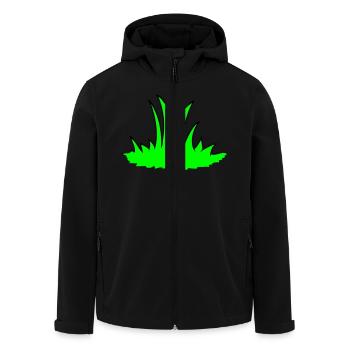 Grass Meadow Many Grasses Blades of Grass Green Nature Cool - Men’s Recycled Softshell Jacket by Stanley/Stella - black - Front - AI Model Male 185 light (185cm)
