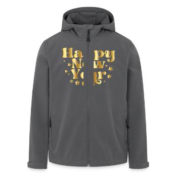 Happy New Year – New Year's Eve Design with Stars - Men’s Recycled Softshell Jacket by Stanley/Stella - black - Front - AI Model Male 185 light (185cm)