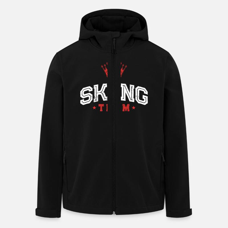 Skiing Team - Men’s Recycled Softshell Jacket by Stanley/Stella - black