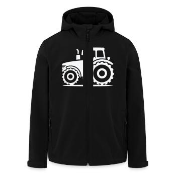 Tracteur - Veste softshell homme en polyester recyclé Stanley/Stella - noir - Devant - AI Model Male 185 light (185cm)