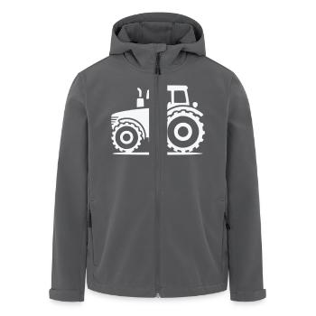 Tracteur - Veste softshell homme en polyester recyclé Stanley/Stella - charbon - Devant - AI Model Male 185 light (185cm)