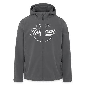 Vintage Ferguson Apparel Co. Emblem Design - Men’s Recycled Softshell Jacket by Stanley/Stella - black - Front - AI Model Male 185 light (185cm)