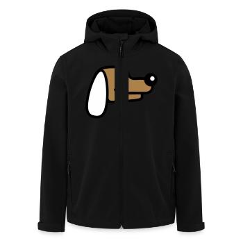 Visage de chien Petit Tête d’animal de compagnie Mignon - Veste softshell homme en polyester recyclé Stanley/Stella - noir - Devant - AI Model Male 185 light (185cm)