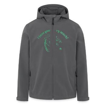 I Love You Berry Much Fruit Pun Funny Strawberry - Men’s Recycled Softshell Jacket by Stanley/Stella - black - Front - AI Model Male 185 light (185cm)