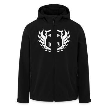 darts shield - Recycelte Männer Softshell-Jacke von Stanley/Stella - Schwarz - Vorne - AI Model Male 185 light (185cm)