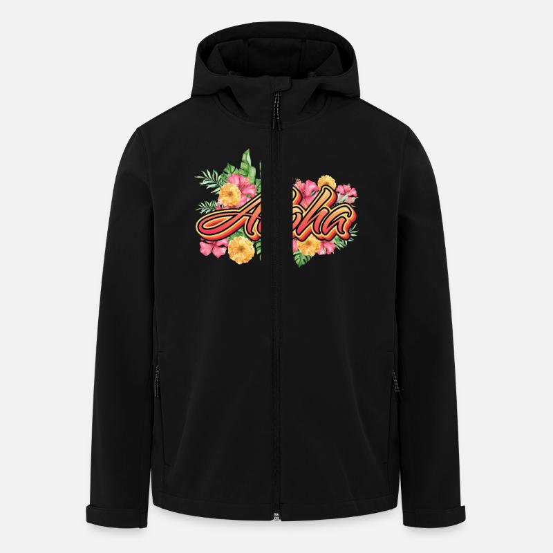 Aloha Holiday Hawaii Gift - Veste softshell homme en polyester recyclé Stanley/Stella - noir