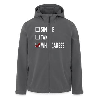 SINGLE who caRES - Veste softshell homme en polyester recyclé Stanley/Stella - noir - Devant - AI Model Male 185 light (185cm)