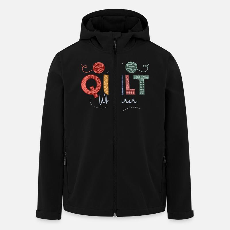 Quilt Whisperer Quilter Quilting - Men’s Recycled Softshell Jacket by Stanley/Stella - black