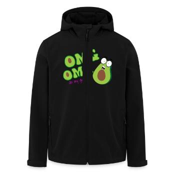 "Oh My Guacamole" – für echte Avocado-Fans - Recycelte Männer Softshell-Jacke von Stanley/Stella - Schwarz - Vorne - AI Model Male 185 light (185cm)