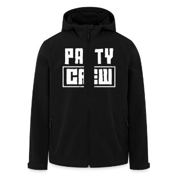 Party Crew - Men’s Recycled Softshell Jacket by Stanley/Stella - black - Front - AI Model Male 185 light (185cm)