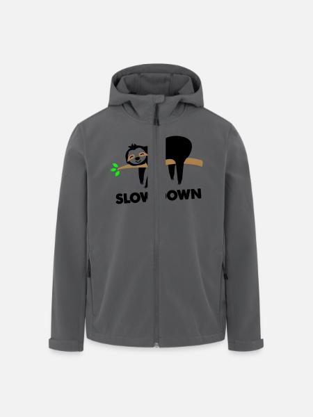 Sloth slow down - Men’s Recycled Softshell Jacket by Stanley/Stella - black