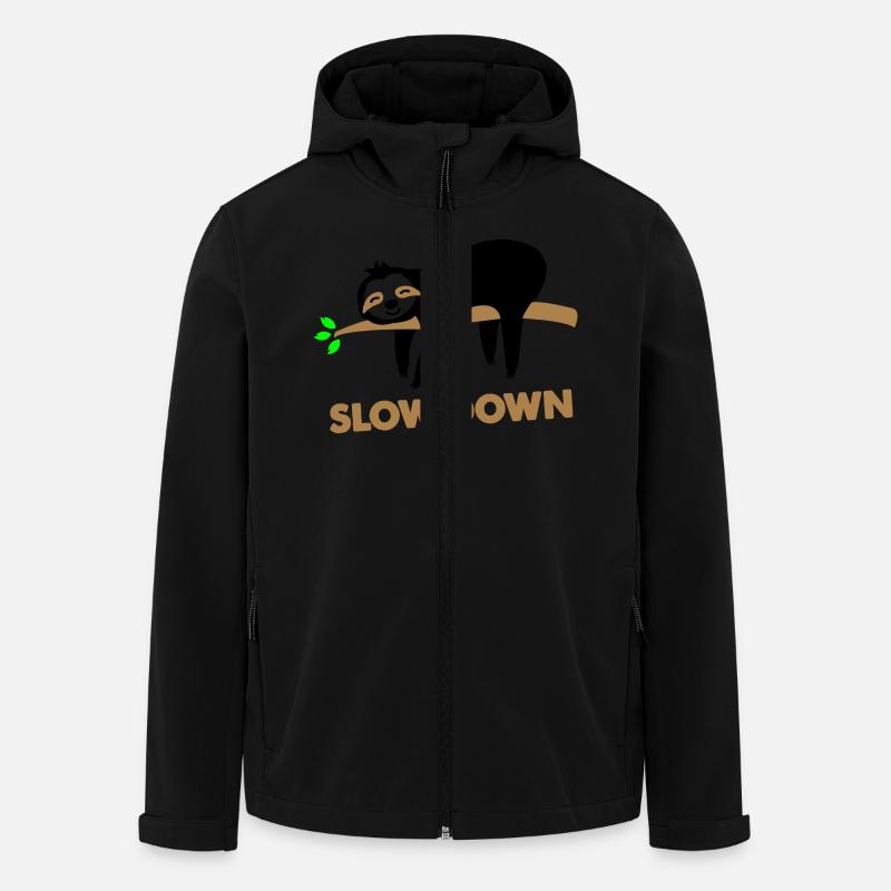 Sloth slow down - Men’s Recycled Softshell Jacket by Stanley/Stella - black